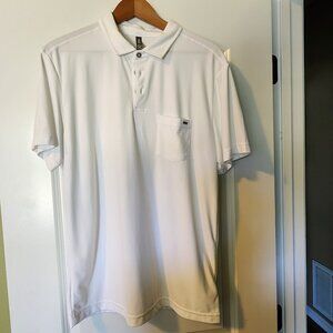 VUORI Men's White Short Sleeve Polo Shirt